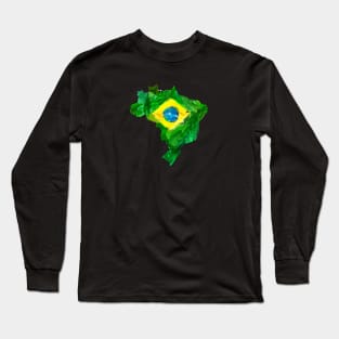 Brazil Map Long Sleeve T-Shirt